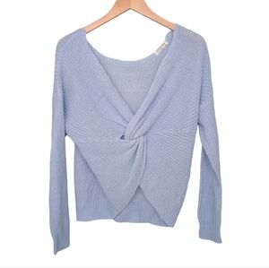 Full Circle Trends Baby Blue Sweater with metallic thread Blue Baby blue